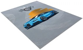 Detský koberec protišmykový BAMBINO 41730 Auto, sivý / modrý