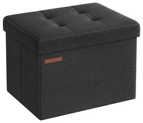 Taburetka 42 l, úložný box, čierna farba