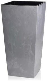 PLASTOVÝ KVETINÁČ PORTO 68X35X35 CM IMITÁCIA BETÓNU SIVÁ