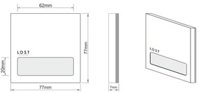 LDST AL-01-SS-BZ5 - LED schodiskové svietidlo ALEX 5xLED/1,2W/230V matný chróm