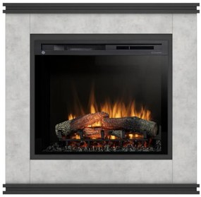 Elektrický krb Vena 28 beton/čierny