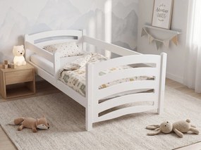 Detská posteľ MELA 80 x 160 cm, biela Rošt: S lamelovým roštom, Matrac: Matrac EASYSOFT 8 cm