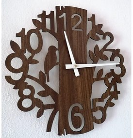 STYLESA drevené nástenné hodiny príroda z HDF PR0162 HORICA  čierne