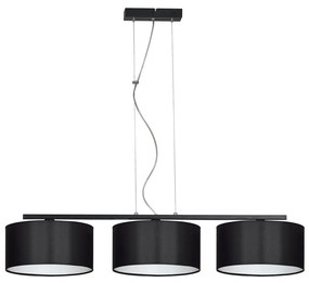 Luster na lanku ASTRA 3xE27/60W/230V čierna