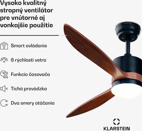 Klarstein SkyBreeze Smart istropný ventilátor, Vnútorné i vonkajšie použitie, Inteligentné ovládanie, IP44, 40 dB