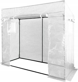 Praktický záhradný fóliovník na pestovanie, 200 x 77 x 168/146 cm