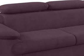 Rohová sedacia súprava Scala, hroznová ružovo-fialová látka, pravý roh