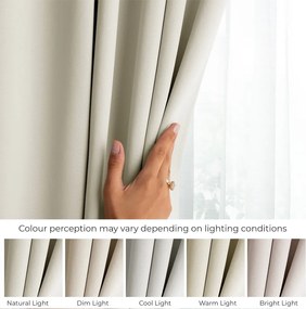 Záves AmeliaHome Blackout s priechodkami 140x270 cm krémový