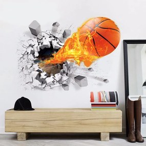 Veselá Stena Samolepka na stenu na stenu Basketbalová lopta