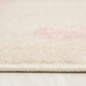 Detský kusový koberec Myšky krémovo ružový 80x150cm