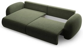 Zelená ženilková rozkladacia/s úložným priestorom rohová pohovka Tonale – Cosmopolitan Design