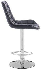 LuxuryForm DESIGN Barová stolička PARIS na striebornom tanieri - čierna