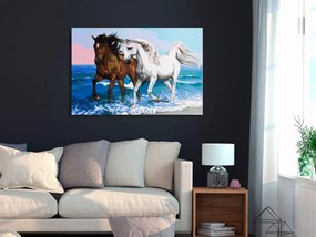 Obraz - maľovaný podľa čísel Horses at the Seaside