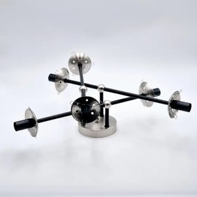 Prisadený luster MALENA 6xE14/5W/230V matný chróm/dymová