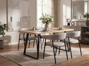 Jedálenská stolička KATANA s čiernymi nohami, sivá