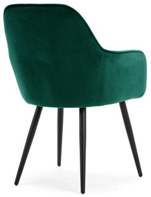 JAKS Jedálenská stolička Emilia velúr zelená