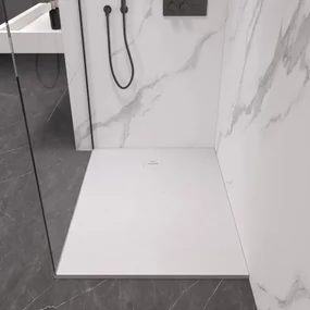 Erga Hyper, SMC sprchová vanička 150x80x2,6 cm + sifón, biela matná, ERG-V06-SMC-8015S-WH