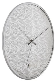 Karlsson 6005SI dizajnové nástenné hodiny strieborná, pr. 40 cm