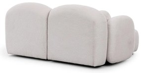 Krémovobiela rohová pohovka z textílie buklé (ľavý roh/s leňoškou) Orbit – Ropez