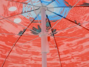 Slnečník PALM BEACH 180 cm, červený