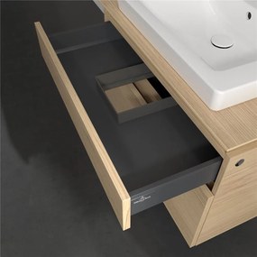 VILLEROY &amp; BOCH Legato závesná skrinka pod umývadlo (umývadlo v strede), 2 zásuvky, 800 x 500 x 550 mm, Nordic Oak, B67900VJ