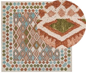 Vlnený koberec 200 x 200 cm viacfarebný ERMENEK Beliani