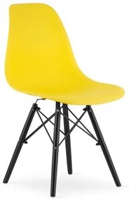 Stolička OKSANA - čierna/žltá