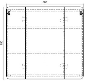 Kúpeľňová závesná skrinka BÁRA 80 cm - so zrkadlom