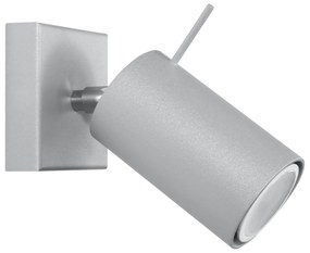 Bodové svietidlo Ring, 1x sivé kovové tienidlo, (možnosť polohovania)