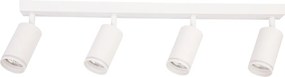 Bodové svietidlo Pipe Ring, 4x biele kovové tienidlo, w