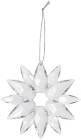 Závesná vianočná dekorácia ASTRE priesvitná vločka 836751
