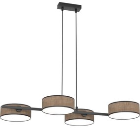 Závesný luster na lanku DRUMZ 4xE14/10W/230V hnedý