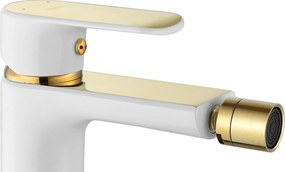 Rea Bloom, bidetová batéria h-160, zlatá lesklá-biela, REA-B9930