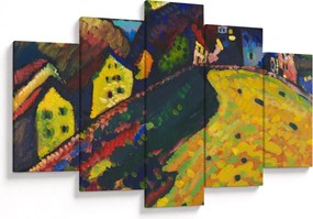 Obraz - Vasily Kandinsky, Houses at Murnau, reprodukcia (150x105 cm)