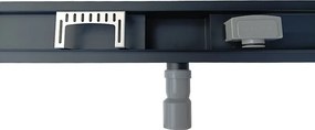 BPS-koupelny Sprchový odtokový žľab DL01 WAVE G5 HYD-2671 50 cm, čierny