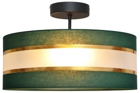 Luster na tyči HELEN 3xE27/15W/230V zelená/zlatá