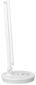 Stolná lampa Platinet 12 W, RGB osvetlenie + USB, biela