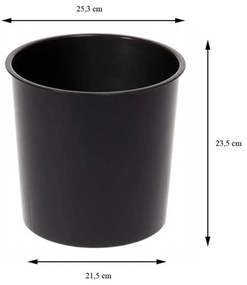 Kvetináč STRIPPED ECO III 25 cm zelený