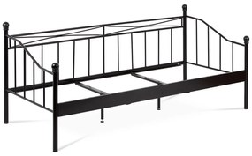 Autronic - posteľ jednolôžková 90x200, kov čierny matný - BED-1905 BK