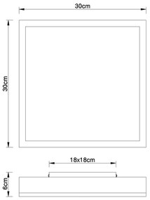 Globo 416080AD1 - LED Stropné svietidlo DORO LED/12W/230V 3000K 30x30 cm