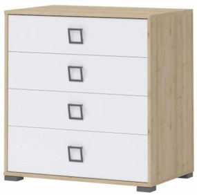 Komoda Kiki F4-BK/KI-15 beech/white