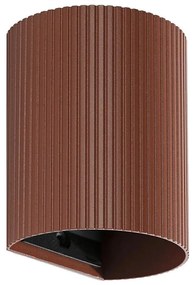 FARO 40529 - Nástenné svietidlo SOLE 1xGU10/8W/230V tehlová vrúbkovaná zaokrúhlený