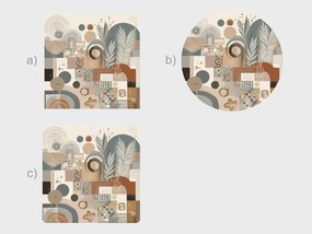 Boho abstrakt textilní prelepiteľná nálepka na stenu šírka 45 cm