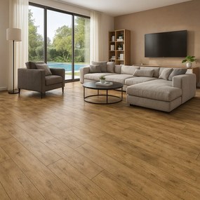 Beauflor, PVC podlaha - lino Texalino Supreme 7801 Valley Oak, na mieru, šíře 5m, hnedá, filc, chodba / predsieň