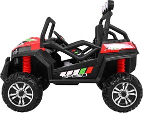 Ramiz Detský terénny výťah Grand Buggy Červená + pohon 4x4 + diaľkové ovládanie + nosič batožiny + rádio MP3 + LED