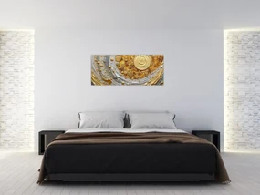 Obraz - Zlaté textúrovanie (120x50 cm)