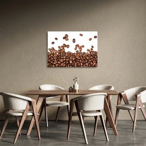 Sklenený obraz - Kávové zrná (70x50 cm)