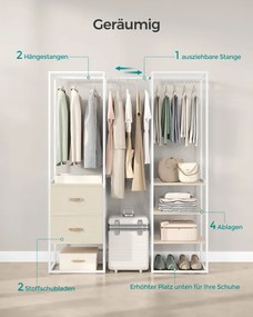 Otvorená šatníková skriňa RGR003W67