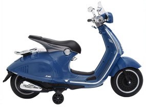 Detská elektrická motorka Vespa GTS300, modrá