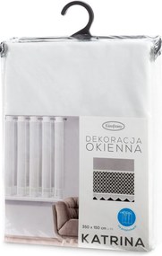 ZÁCLONA NA KRÚŽKOCH KATRINA 350X150 CM BIELA
